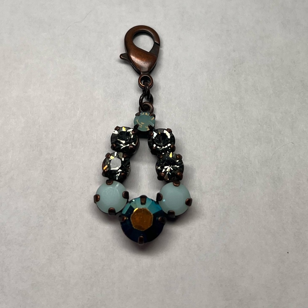 Sabika Blue Crystal Charm Teardrop Shaped Pendant